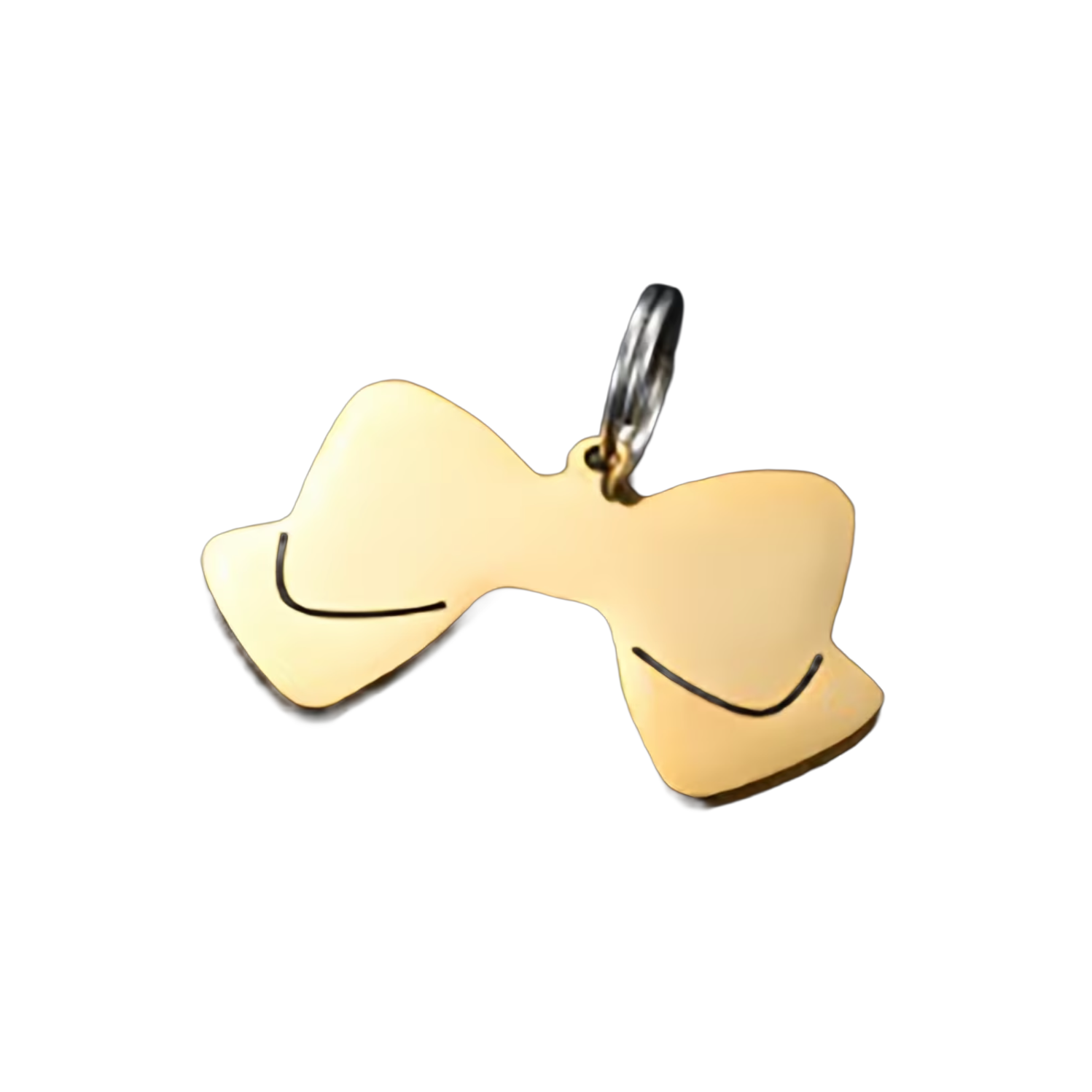 Personalised Bow Dog / Cat Tag – Engraved Pet Name Tag