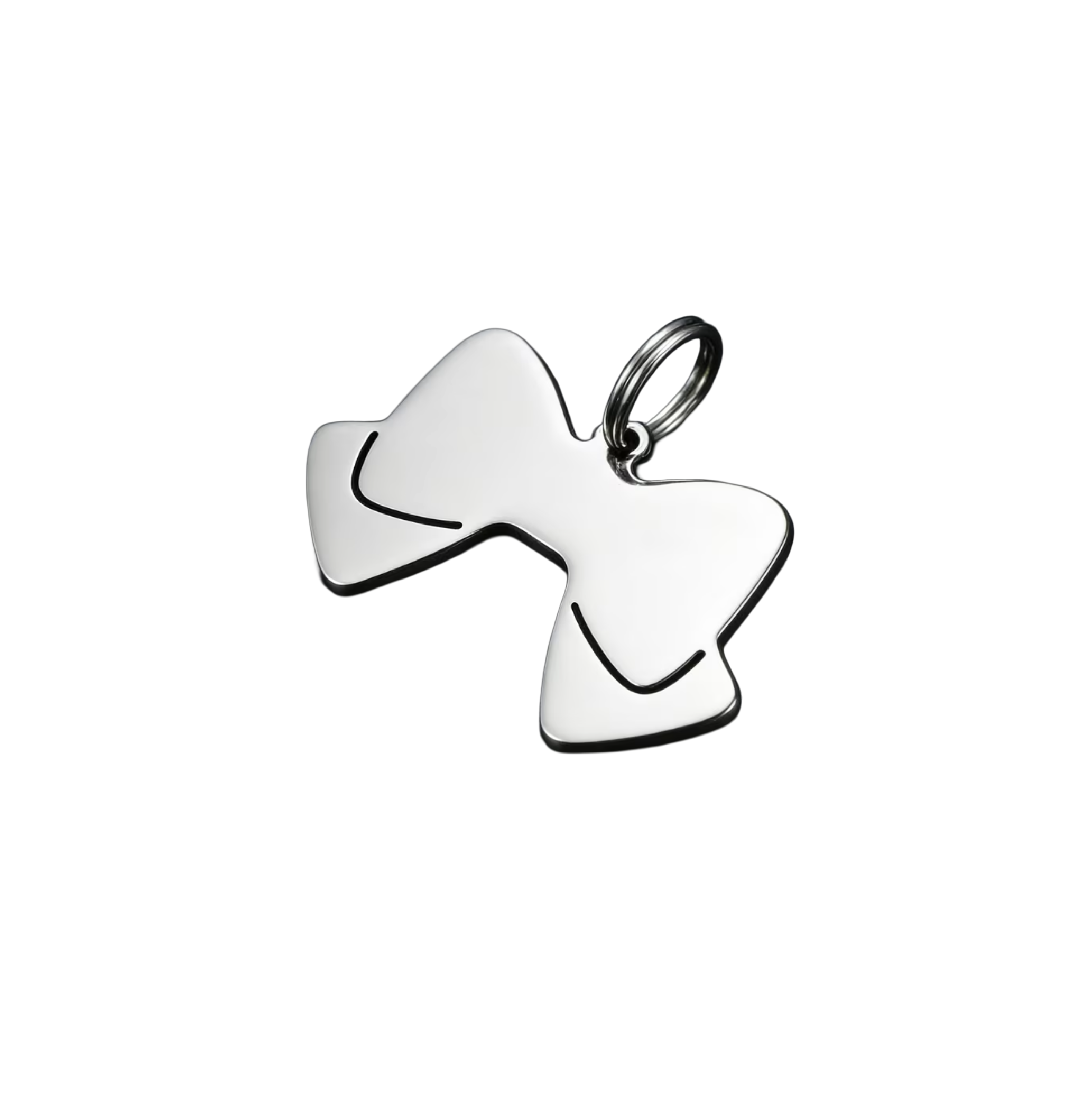 Personalised Bow Dog / Cat Tag – Engraved Pet Name Tag