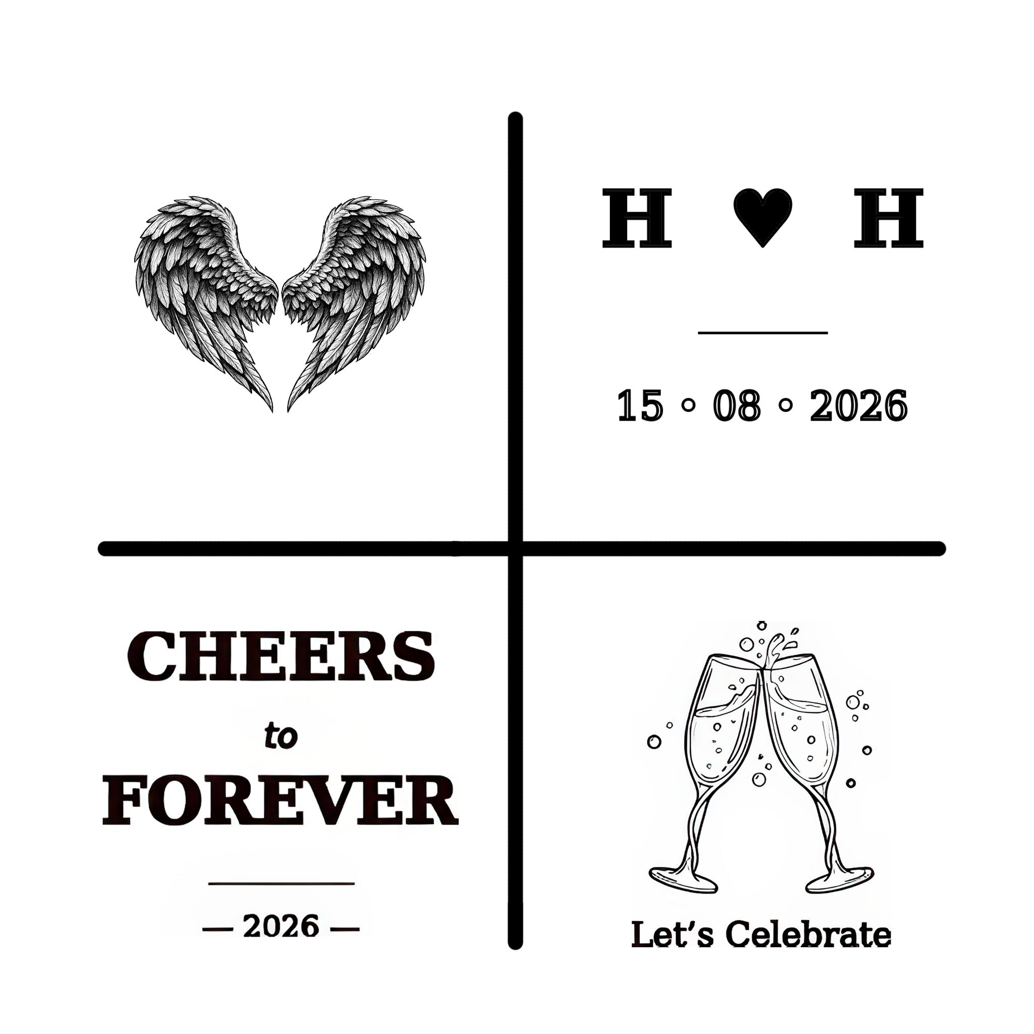 Engraved Personalised Champagne Flute