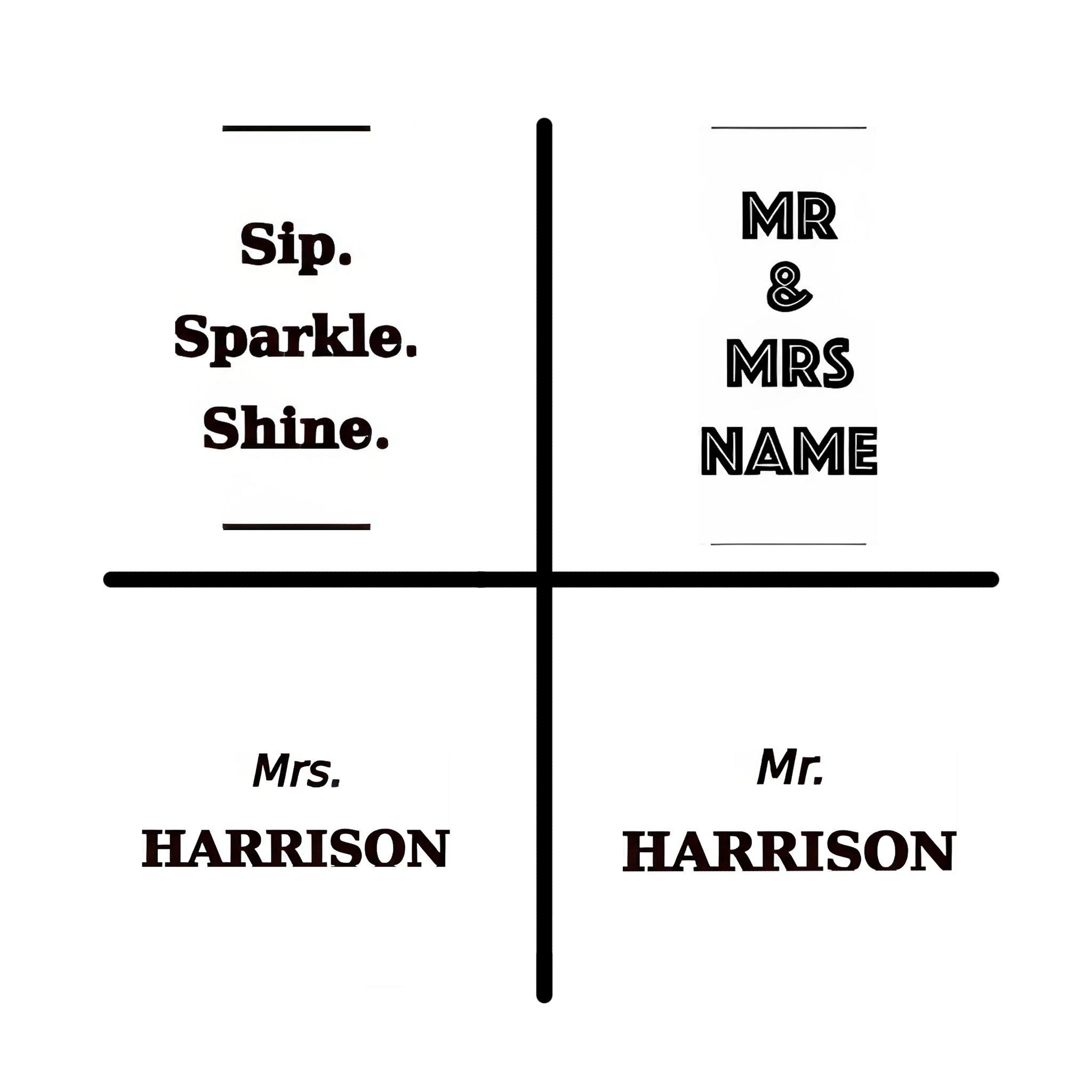 Engraved Personalised Champagne Flute