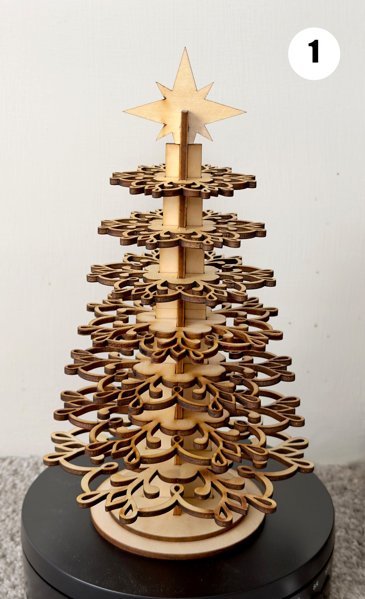 Laser-Cut Wooden Decorative Trees | Natural Plywood | Christmas & Home Décor