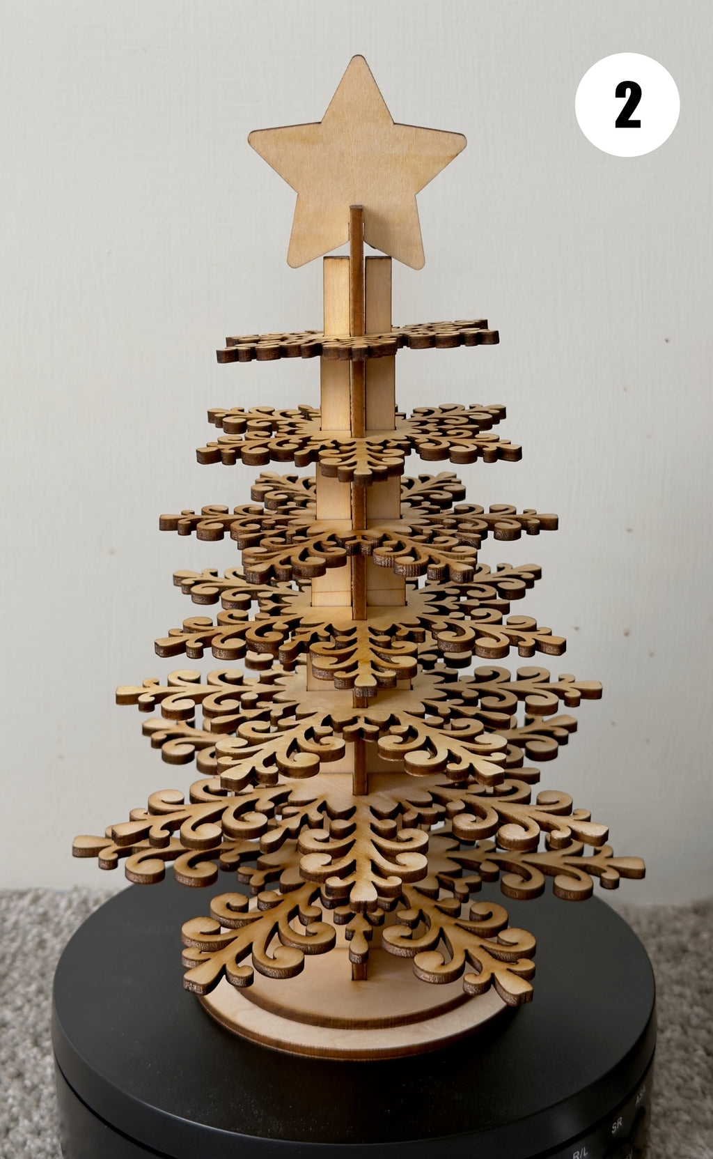 Laser-Cut Wooden Decorative Trees | Natural Plywood | Christmas & Home Décor