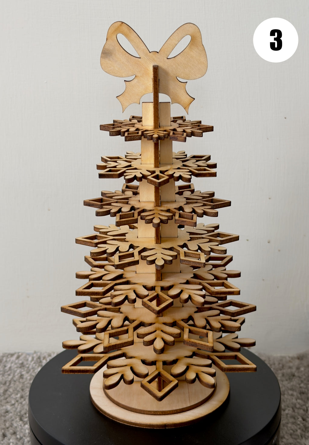 Laser-Cut Wooden Decorative Trees | Natural Plywood | Christmas & Home Décor