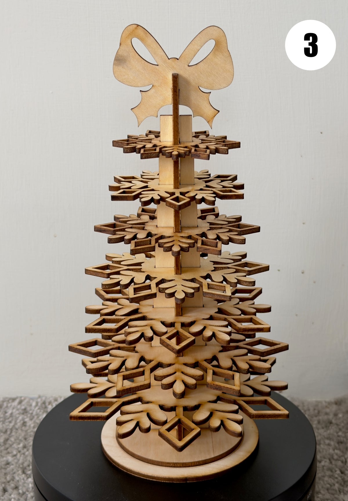 Laser-Cut Wooden Decorative Trees | Natural Plywood | Christmas & Home Décor