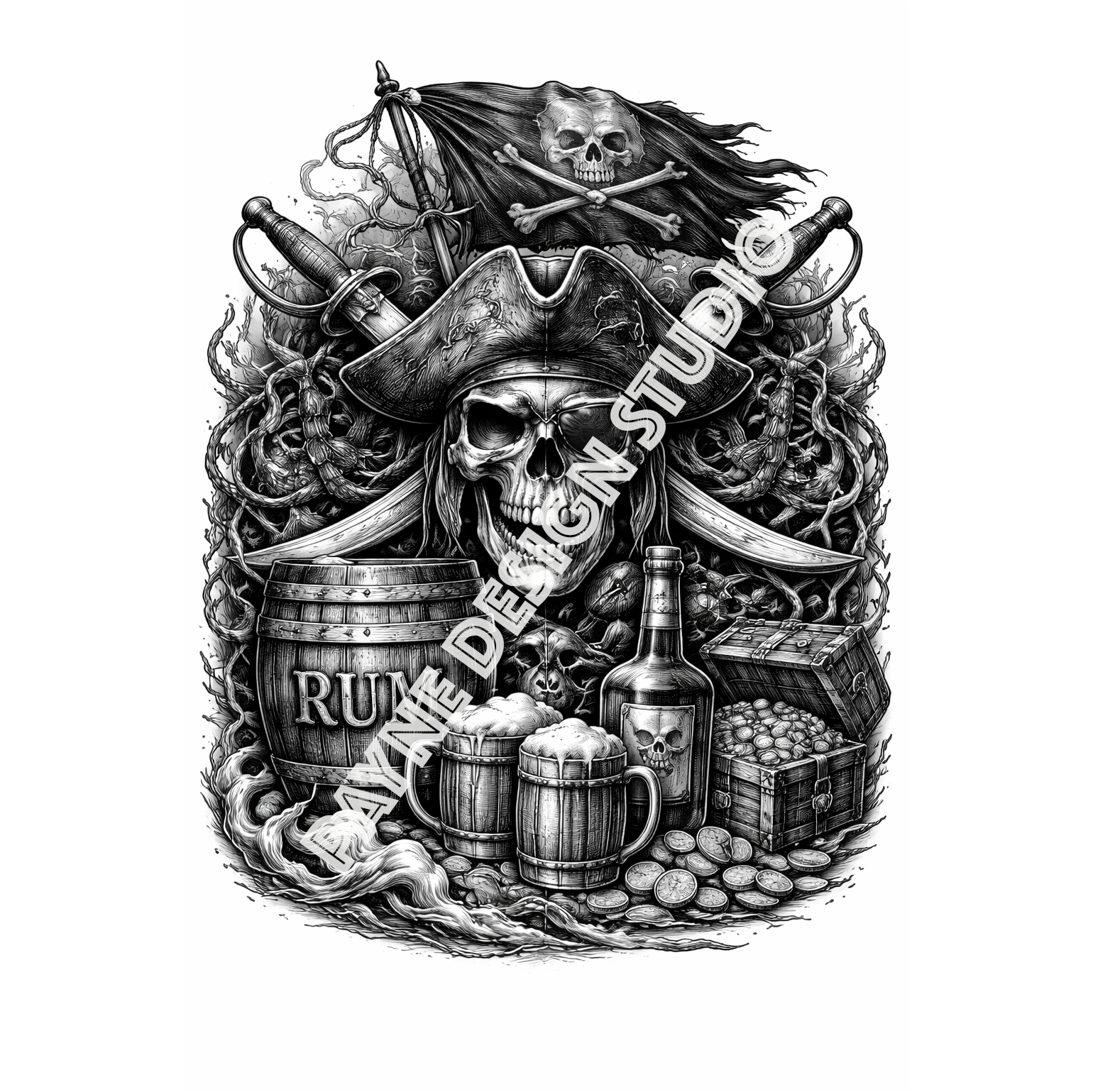 Engraved Hip Flask – Black Stainless Steel