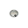 Round Paw Print Dog Tag – Aluminium