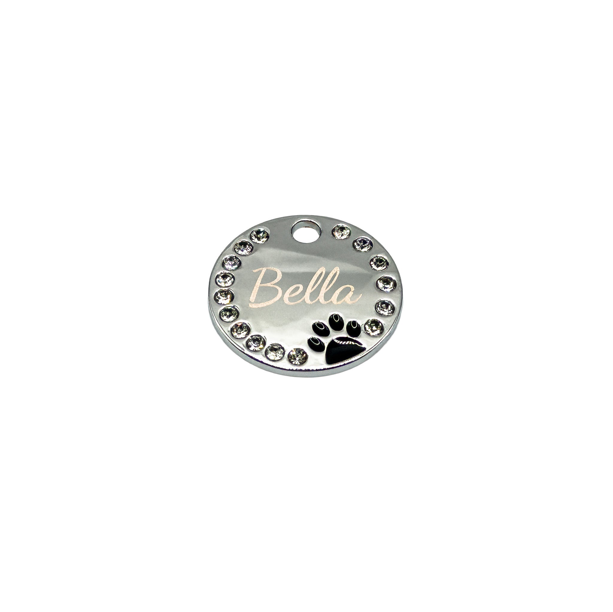 Round Paw Print Dog Tag – Aluminium
