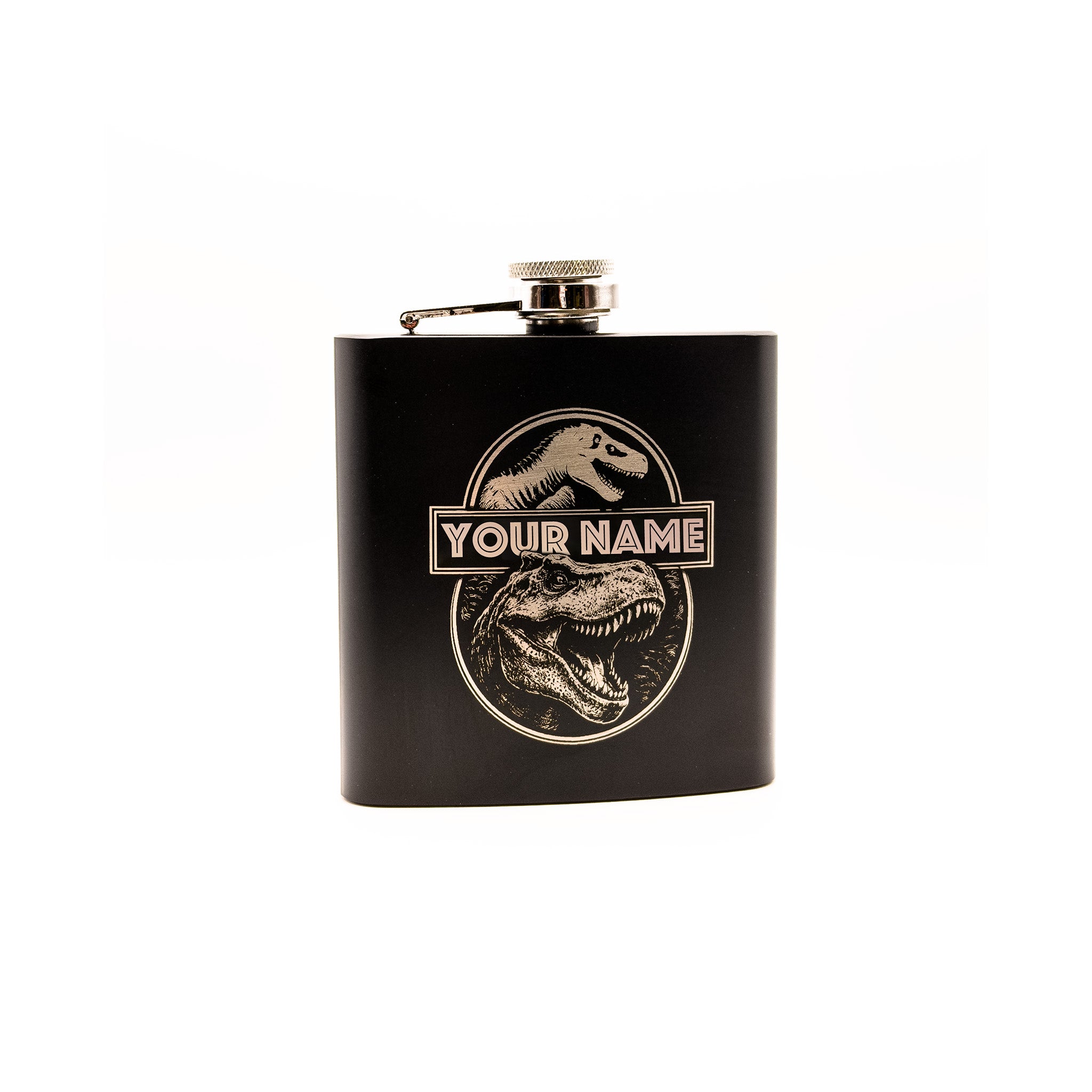 Engraved Hip Flask – Black Stainless Steel