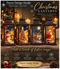 Christmas Glass Lantern – Festive LED Candle Holder | Traditional Christmas Designs