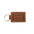Engraved Leather Key Tag