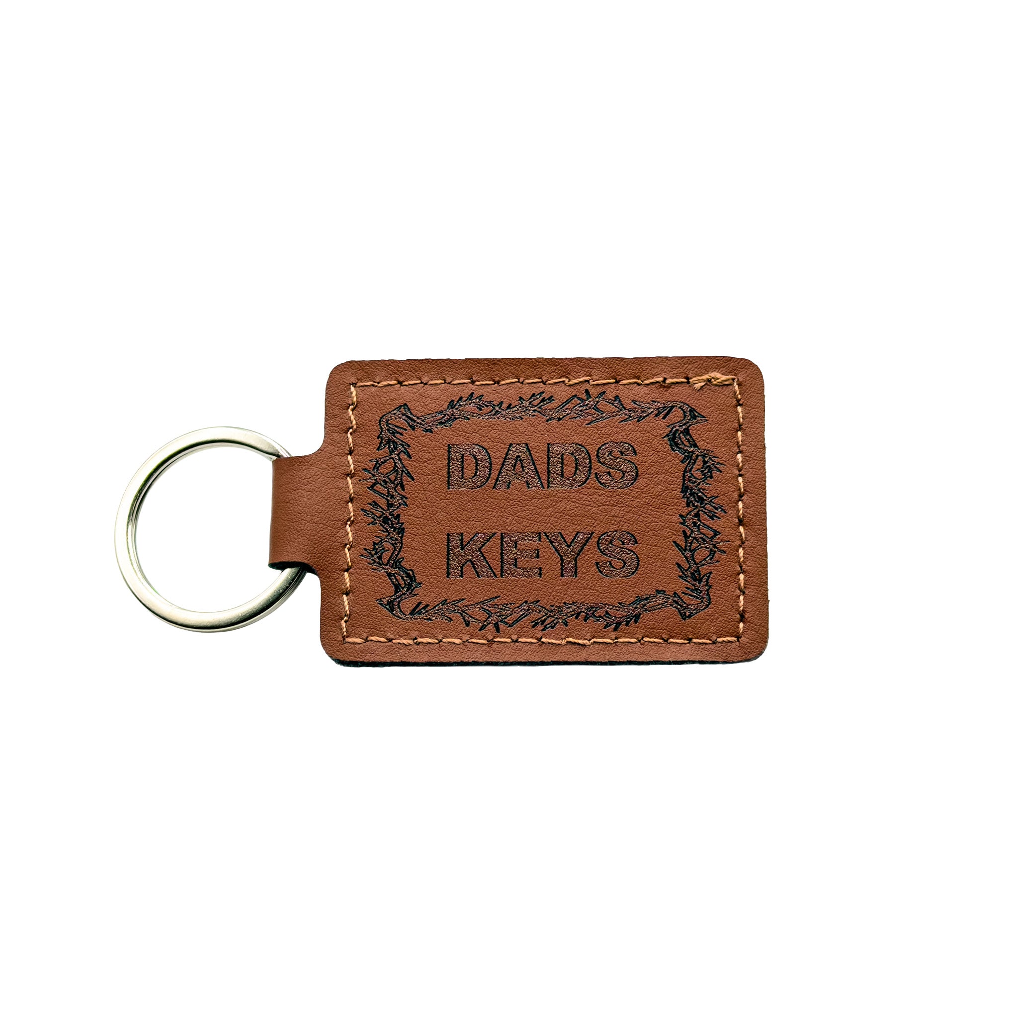 Engraved Leather Key Tag