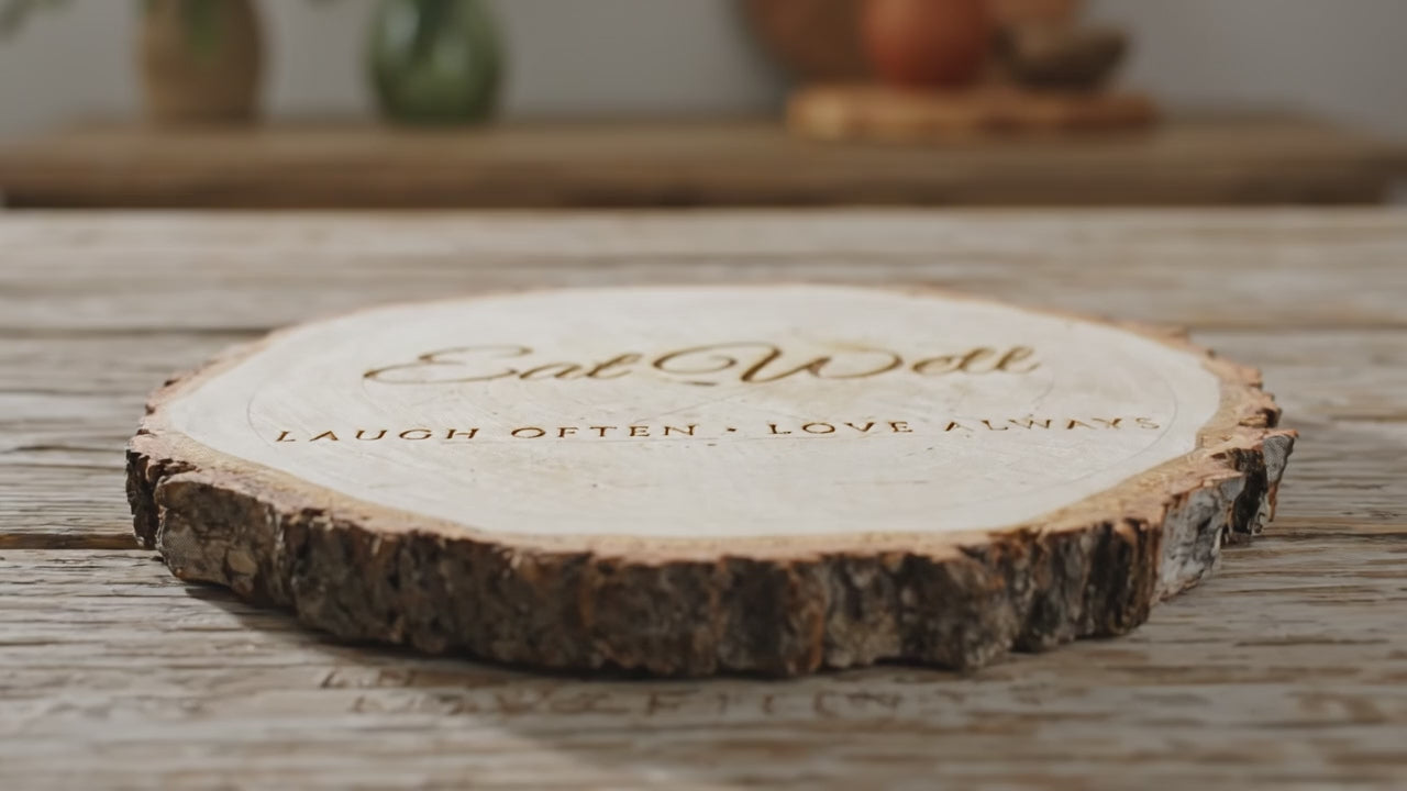 Large Birch Wood Slice – Custom Engraved