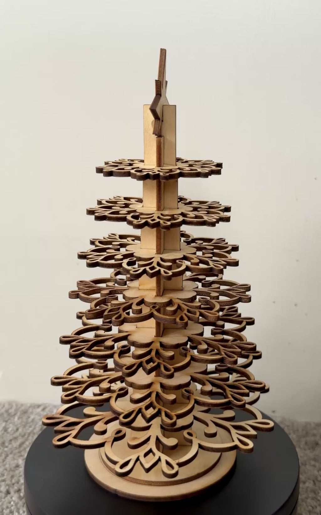 Laser-Cut Wooden Decorative Trees | Natural Plywood | Christmas & Home Décor