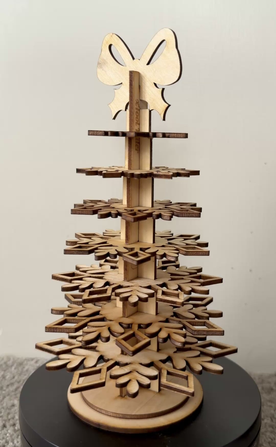 Laser-Cut Wooden Decorative Trees | Natural Plywood | Christmas & Home Décor