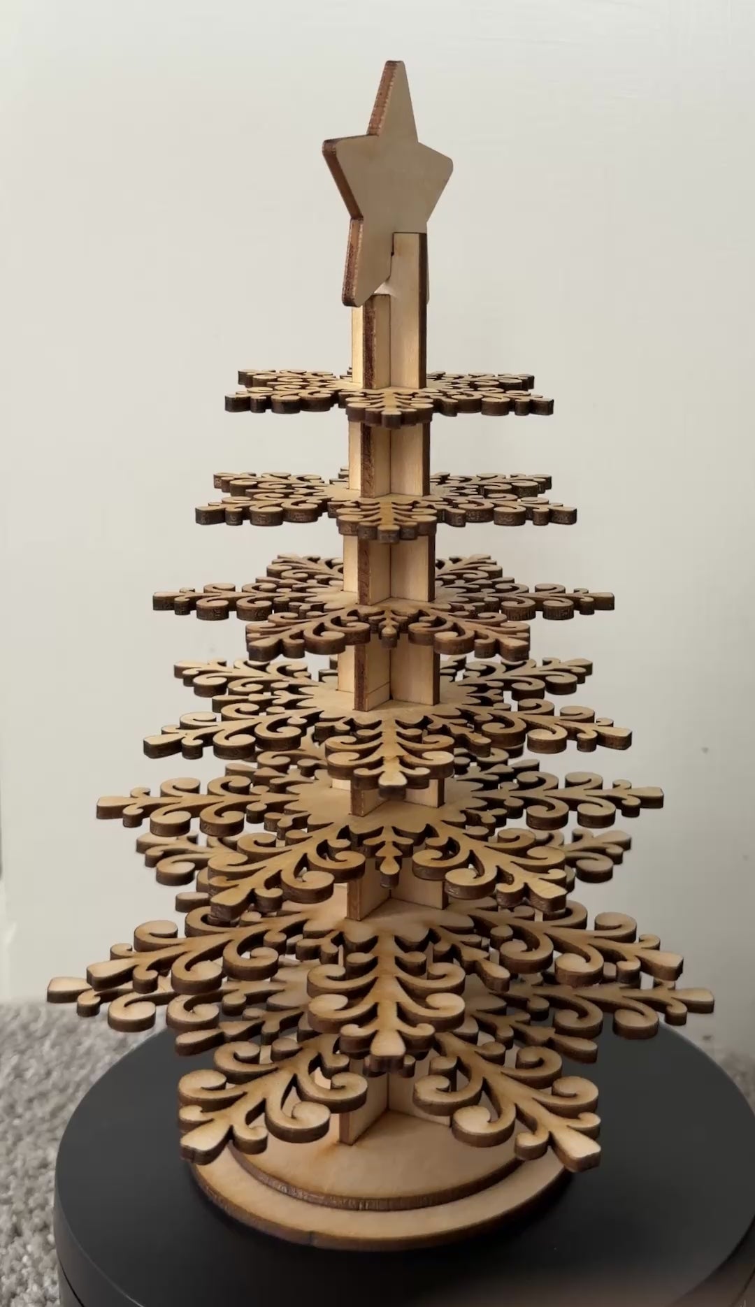 Laser-Cut Wooden Decorative Trees | Natural Plywood | Christmas & Home Décor